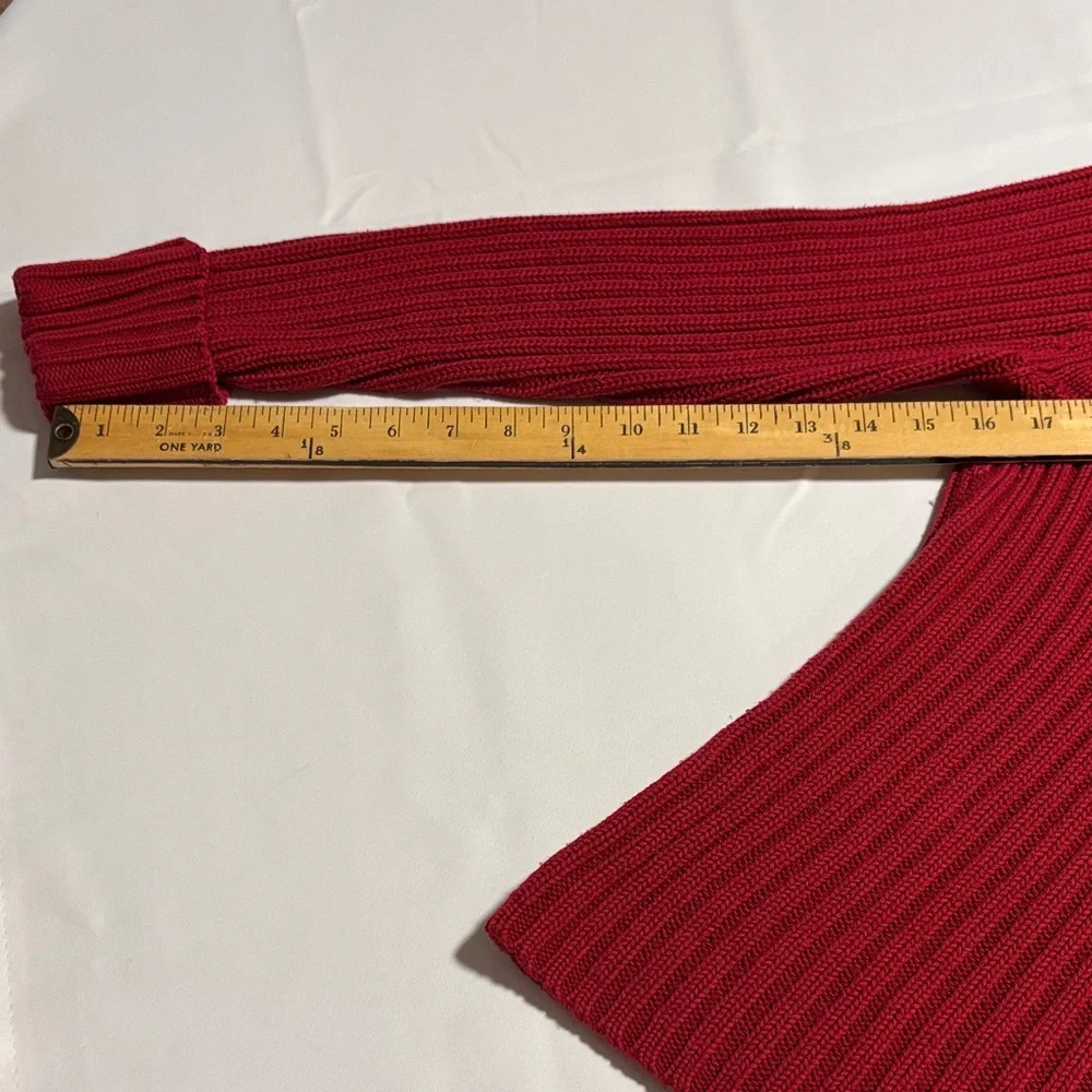 Hillard & Hanson Vibrant Red Cowl Neck Sweater -301sku